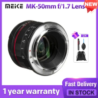 Meike MK-50mm f/1.7 Lens|Bright f/1.7 maximum aperture|for Fuji X/Sony E/Canon RF/M4/3/EOS R