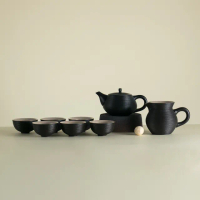 【LohasPottery 陸寶】旋轉壺功夫茶組九件式(一壺一海六杯+活水球)