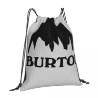 Burton Snowboards Mountain Custom Drawstring Bags With Backpack Functionality Ideal Men'S School Camping Needs