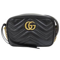 【二手名牌BRAND OFF】GUCCI 古馳 黑色 牛皮 肩背包 #448065