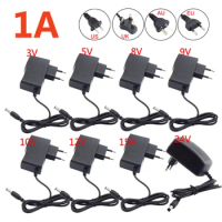 AC 110-240V DC 3V 5V 6V 8V 9V 10V 12V 15V 24V Power Adapter 1A US EU Power Charger Adaptor Supply For LED Light Strip Camera P1