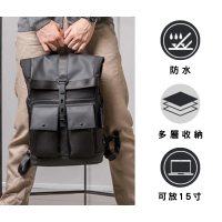 【Azaer】新潮有型後背包 男雙肩包 筆電包 電腦包 商務包(運動包 旅行包 男包 肩背包)