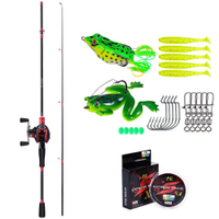 《1206》ชุดคันเบ็ด FRRTC คันเบ็ดแบบหล่อ คันเบ็ดแบบ Baitcasting รอกตกปลา 2 ส่วน คันเบ็ดคาร์บอน อัตราส่ว