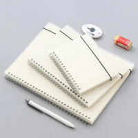 A6/A5/B5/A4 Scrub PP Cover Transparent Notebook horizontal line Grid Do Journal Strap Notepad Notebook Diary Planner Agendas