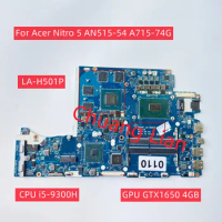 LA-H501P For Acer Nitro 5 AN515-54 A715-74G Laptop motherboard with CPU i5-9300H GPU GTX1650 4GB DDR4 100% Fully Tested