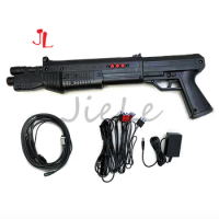 DIY USB Light Gun The House of The Dead 3 Customizable Recoil for PC Arcade Shooting Game with 4 LED Sensor Installed on Monitor