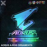 A-RGB AORUS Figure 5V3Pin GIGABYTE Eagle Belief Chassis Decoration Aorus PC LED Rainbow Lighting MOD Acrylic Lighting Panel