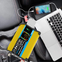 Intelligent Power Inverter LCD Display 6000W Power Converter Modified Sine Wave Dual USB Car Voltage Transformer for iPad Phone
