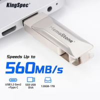 KingSpec USB External SSD Hard Drive 256GB 512G USB3.2 Pen Drive Hdd Type C Portable Flash Disk hd for Laptop PC Phone PS4