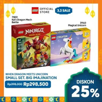 LEGO Bundle - LEGO Ninjago 71851 Kai's Dragon Mech Battle Pack + LEGO Creator 31140 Magical Unicorn