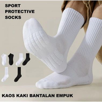 DNEO KK555 Kaos Kaki Sport Premium Pria Wanita Unisex Anti Bau Tebal Bantalan Empuk Peredam Bentulan