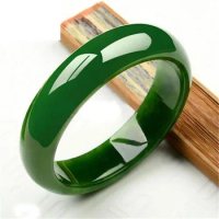 Natural Green Jade Bangle Fashion Jewelry Accessories For Women Gifts Genuine Jades Stone Bangles Mens Bracelets
