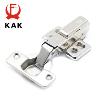 KAK Hinge Rustless Iron Hydraulic Hinge Iron Core Damper Buffer Cabinet Cupboard Door Hinges Soft Close Furniture Hardware