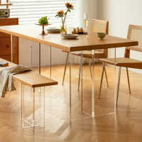 餐桌 原木懸浮餐桌辦公桌家用白蠟木餐桌島臺組合