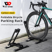 WEST BIKING Bicycle Foldable Parking Racks Indoor MTB Road Bike Floor Wheel Stand Storage Stable Stand Racks Bike Accessories