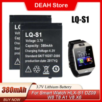 LQ-S1 LQS1 Smart Watch Battery 380mA 3.7V Lithium Rechargeable Battery For SmartWatch DZ09 W8 A1 QW09 KSW-S6 RYX-NX9