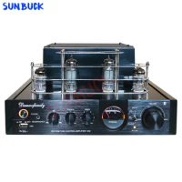 SUNBUCK 6P1 6N1 Vacuum Tube transistor combination Amplifier Fiber Coaxial Bluetooth 2.0 Stereo 60W HIFI Headphone Amplifier