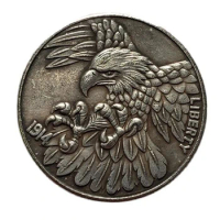 America 1914 Wanderer Coin Bison and Eagle Pattern Commemorative Coin Collection Crafts Souvenirs Ornament USA LIBERTY Coin
