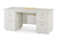 【鑫蘭家具】雙邊辦公桌W160cm左三右三櫃  主管桌 電腦桌 書桌 工作桌