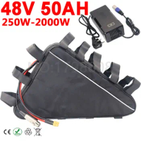 Triangle Ebike battery 18650 cell 48V Electric Bike Battery 48V 40AH 50Ah lithium Batteri For 2000W 1000W Electr Scooter Battery