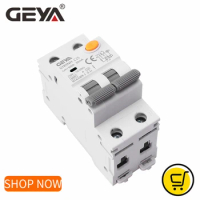 GEYA GYR9NM Type A RCBO 2P 4P Magnetic Residual Current Circuit Breaker with Over Current Protection 10A 16A 25A 32A 40A 30mA