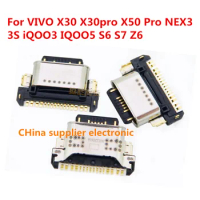 10PCS-100PCS Micro USB Type-C Plug Charging Port Connector Socket For VIVO X30 X30pro X50 Pro NEX3 / 3S iQOO3 IQOO5 S6 S7 Z6