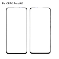 For OPPO Reno5 K Front LCD Glass Lens touchscreen For OPPO Reno 5K PEGM10 Touch screen Panel Outer Screen Glass without flex