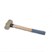 New design non sparking aluminium bronze sledge hammer mechanical fitter tools types of hammer with wood handle
