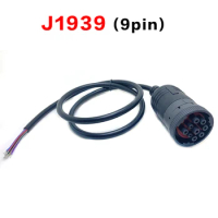 free ship for deutsch 9 pin Cable J1939 (9pin) to Open End 6ft 9pins Wired dvf12SAE J1939 or SAE J1708 cable length 1m