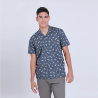 เสื้อเชิ้ตผู้ชายแขนสั้น ทรงปกติ รุ่น JH S2SSP112-RG - สีเทา