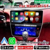 Krando Car Radio For Maserati GT 12.7" Multimedia Player Carplay 128GB 4G GPS Navigation AC Panel Android Auto Autoradio Unit