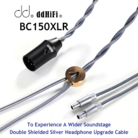 DDHiFi BC150XLR Balanced Silver Headphone Upgrade Cable with Shielding Layer for Audio-Technica HiFiman Sennheiser Focal,etc