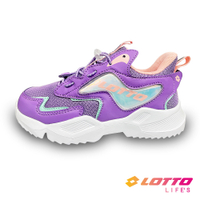 【LOTTO 義大利】童鞋 WING RIDE 輕量跑鞋(紫-LT2AKR6017)