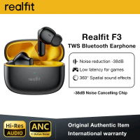 [Realfit F3] ANC Active Noice Cancellation Bluetooth Earphones ENC Call HIFI Stereo Superb Bass Wire