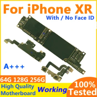 Unlocked Motherboard for iPhone XR, 100% Wokring Main Board, With Face ID, Full Chips, IOS System, Clean iCloud 64GB 128GB