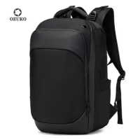 OZUKO Airplane travel backpack Backpack 15.6 Inch Business Backpack Travel Backpack Waterproof USB Charging Office Mochila