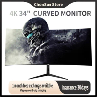 CS 34-inch 4K hairtail Nano-IPS screen 80Hz-21:9 curved widescreen monitor with built-in trading clips