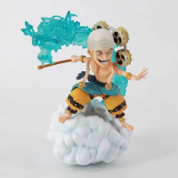 Anime One Piece GK Small Version God of Thunder Enel Figure Desktop Decoration Car Model Ornament Doll Eneru Figure Kawaii Toys
