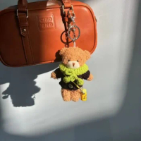 Cartoon Sweater Bear Cute Keychains With Small Bear Doll Keychain For Bag Pendant Kawaii Teddy Bear Keyrings Keys Accessories