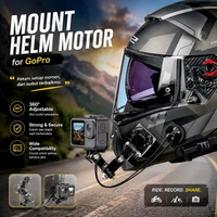 Mount Helm Motor Full Face for GoPro Dudukan Kamera Aksi Rekam Outdoor Olahraga Hitam