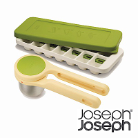 Joseph Joseph 檸檬壓汁好棒棒+不多拿製冰盒附蓋(綠)