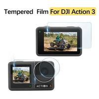 For DJI Osmo Action 3 Sports Camera Screen Tempered Film Action 3 Lens Anti-scratch Tempered Glass Protective Film Accessories