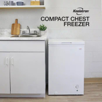 Koolatron Chest Freezer, 3.5 cu ft, Compact Freezer, 99 Litre, White, Manual Defrost