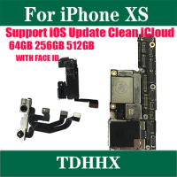 100% Working Support Update Plate for IPhone XS 64/256/512GB Motherboard with Full Chip Main Logic Board Clean ICloud
