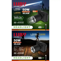 Senter Kepala Zoom Headlamp Luby L-2905NL/2905NK/2905 (Body Plastik) cahaya putih dan kuning