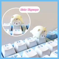 ECHOME DIY Cartoon Key Cap Kawaii Color Base Personality Handmade Animal Keyboard Cap Cute Anime Keycap for Mechanical Keyboard