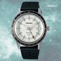 SEIKO 精工 Presage 復古系列Style 60 s GMT雙時區機械錶-白 SSK011J1/4R34-00B0Z_SK028