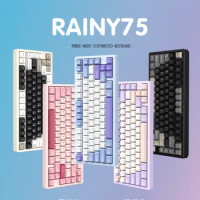 Rainy75 Customized Mechanical Keyboard 81 Keys Rgb Wireless Bluetooth Three-mode Gaming Keyboard Computer Peripherals Boy Gifts