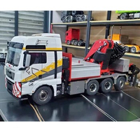 F1650 RC Hydraulic Crane Truck 1/14 8x8 Truck Mounted Crane Trailer with Rear Axle Lift Steering Remote Control Truck Model Toy