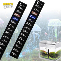 2pcs/set Aquarium Fish Tank Thermometer Temperature Sticker Aquarium Accessories Digital Dual Scale Stick-on HighQuality Durable
